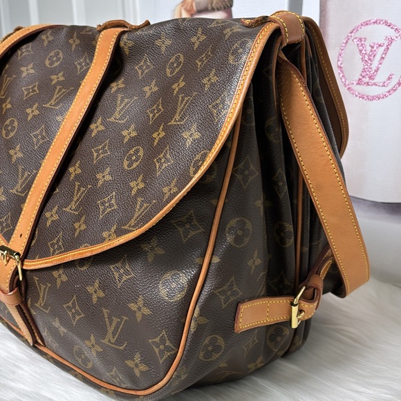 💃LOUIS VUITTON Saumur 35 Monogram Messenger Crossbody Saddle Bag - Picture 4 of 16